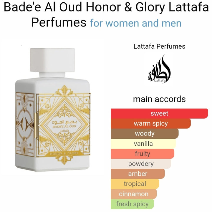 Bade'e Al Oud Honor & Glory lattafa Perfumes 100ml