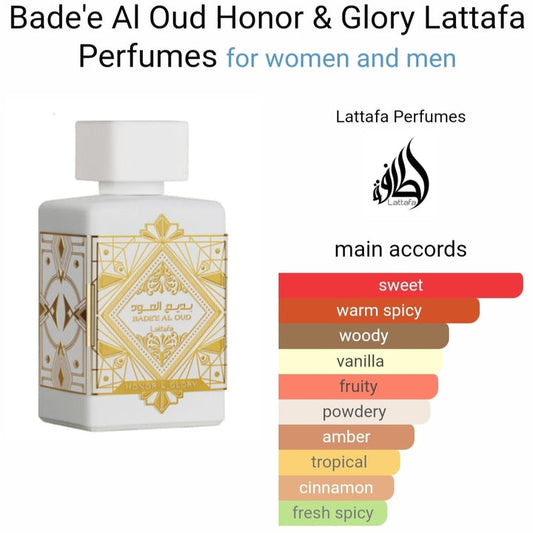 Bade'e Al Oud Honor & Glory lattafa Perfumes 100ml
